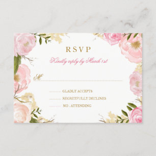 Elégante Quinceanera rose rose RSVP