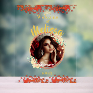 Elégante Quinceañera Rouge Célébration espagnol