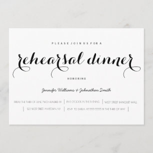 Élégante répétition de script invitation dîner