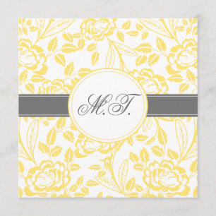 Elégante Rose Jaune Design Anniversaire Invitation