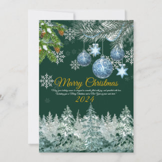 Elégante Rustic Gold Joyeux Noël Carte