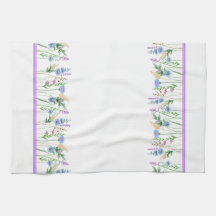 Élégante serviette de cuisine Fleur sauvage
