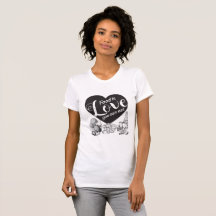Elegante Solid Heart Foodie T-Shirt