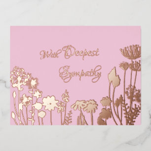 Elégante Sympathie Gold Foil Invitation Carte post