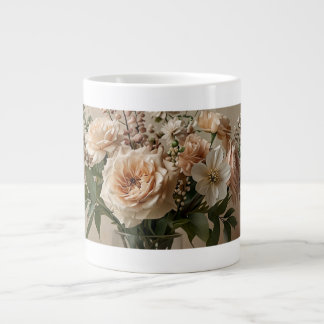 Élégante Tasse à Café Florale Naturelle – Fleur Bo