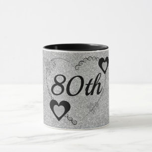 Élégante tasse d'anniversaire spéciale 80e