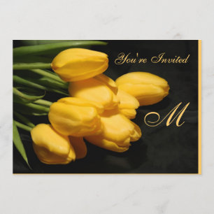 Élégante Tulipe Jaune Invitation à toutes les occa
