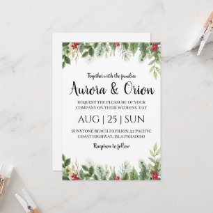 élégante typographie cartes mariage de noël