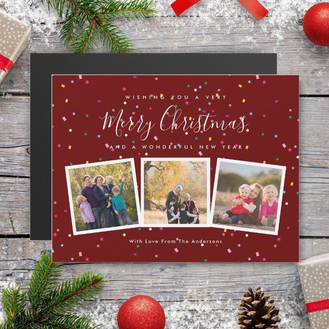 Élégante typographie de Noël Carte photo de famill (Créateur téléchargé)