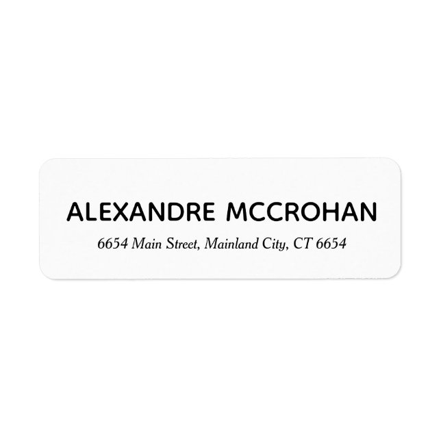 Élégante typographie de script Adresse de retour É (Devant)