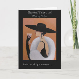 Elégante vintage, carte d'anniversaire