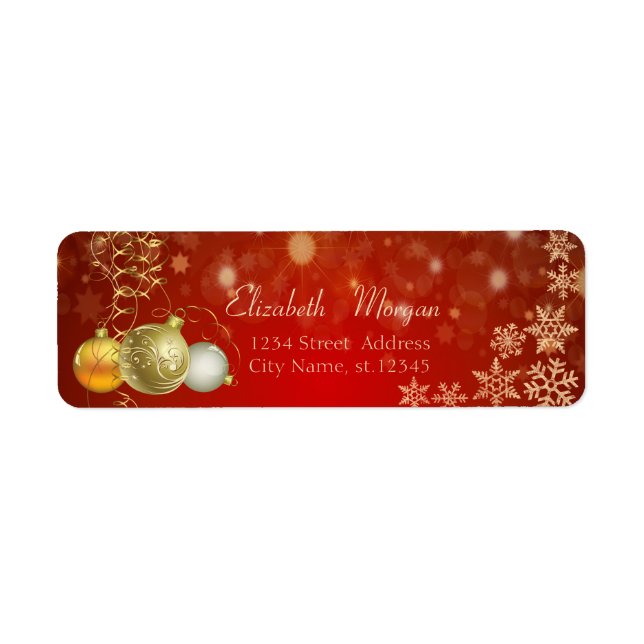 Élégantes boules de Noël, Snowflakes (Devant)