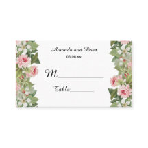 Élégantes cartes de rose floral