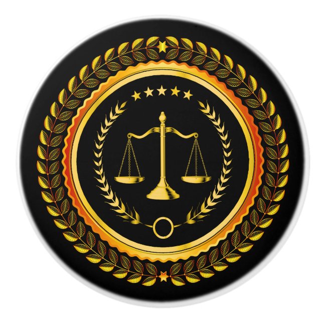 Élégantes échelles de la justice Boutons de tiroir (Devant)