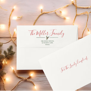 Élégantes enveloppes de Noël classiques   Courrier