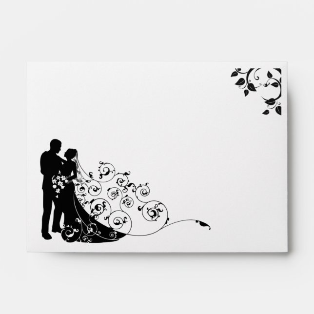 Élégantes ENVELOPPES MARIAGES personnalisables (10 (Devant)
