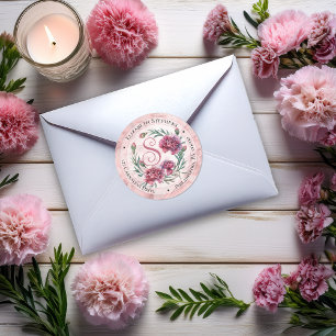 Élégantes étiquettes d'adresse de retour florales 