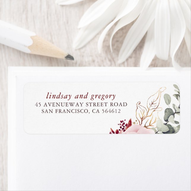 Élégantes Fleurs Terres de Bourgogne Rouge (En situation)