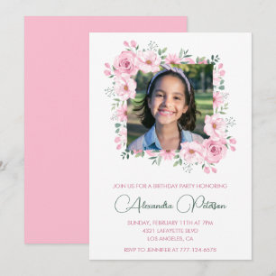 Elégantes invitations à 9e anniversaire Photo Boho