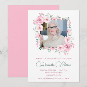 Élégantes invitations pour 100e anniversaire Photo