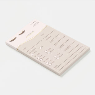 Élégantes notes Post-it® beige et or pour clientes