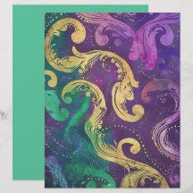 Élégantes rouleaux et des fioritures Papier à scan