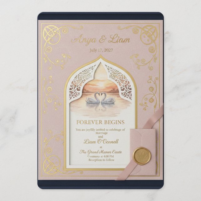 ElegantGoldWeddingInvitation Program (Front)