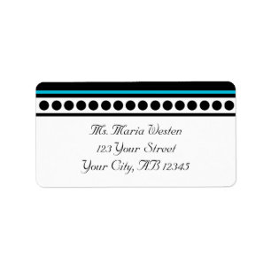Elegantly Dotted Blue Accent Address Labels