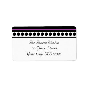 Elegantly Dotted Purple Accent Address Labels