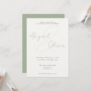 Elegantly Minimalist   Modern & Simple Wedding Invitation