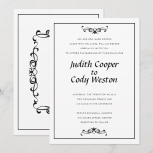 Elegantly Minimalist Wedding Invitation A2