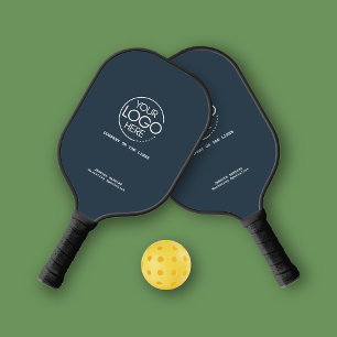 Elegantly Simple Logo Navy Blue Personal Pickleball Paddle