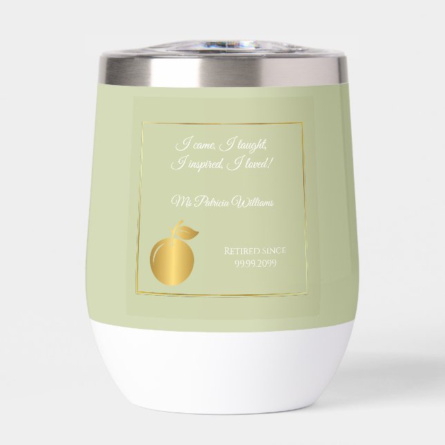 Élégants Enseignants Golden Pastel Retraite Party (Avant)