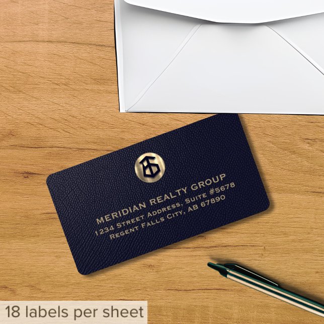 Élégants Étiquettes de adresse du logo immobilier (Créateur téléchargé)
