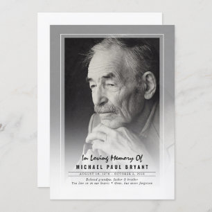 Élégants programmes de cérémonie funéraire avec ph