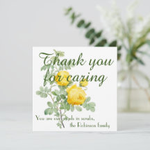 Élégants Roses Carte de remerciements infirmière p