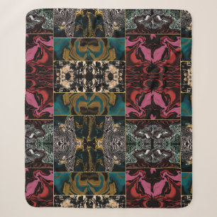 Elegent Abstract MARBLE Pattern Sherpa Blanket