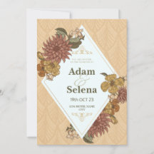 Elegent Floral weeding invitation