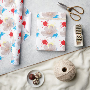 Elegent modren dazie flower wrapping paper