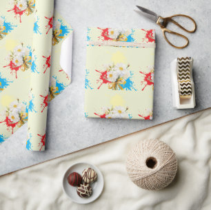 Elegent modren dazie flower wrapping paper