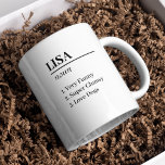 Elegent Personalised Teacher Name Definition   Coffee Mug<br><div class="desc">Our Personalised Name Definition Mug is the perfect gift idea for any occasion and can be engraved with any name and definition below. Start the school year with a smile! This custom name definition mug makes the perfect back to school gift for teachers, counsellors, or school staff, and it’s just...</div>