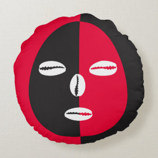 Eleggua 2 Face Round Pillow