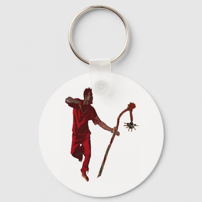 ELEGGUA DANCING BY LIZ LOZ KEYCHAIN (Front)