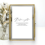 Elegnat Bridal Shower Date Night Jar Sign<br><div class="desc">Capture the timeless elegance of your special day with our simple,  chic calligraphy black and white wedding suite.</div>