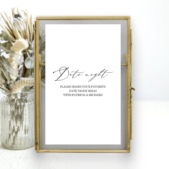 Elegnat Bridal Shower Date Night Jar Sign (Creator Uploaded)