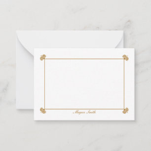 Elegnt Decorative Personalized Flat Note Cards