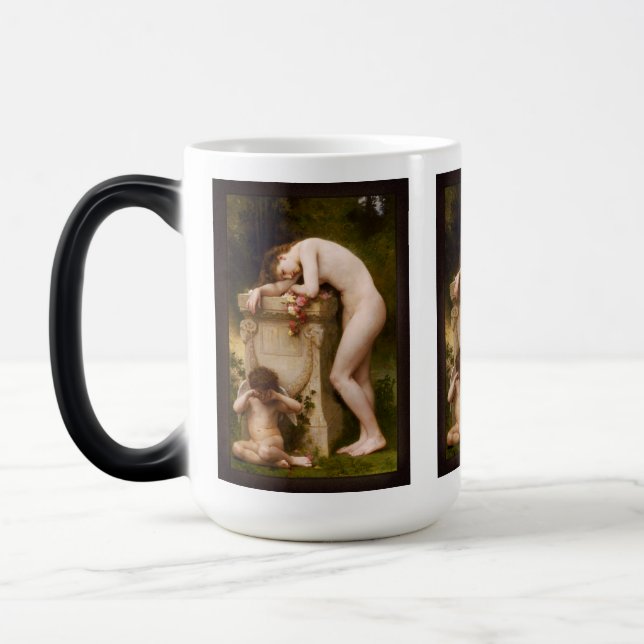 Elegy by William Adolphe Bouguereau Magic Mug (Left)