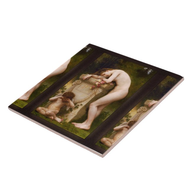 Elegy by William Adolphe Bouguereau Tile (Side)