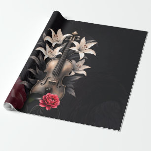 Elegy for a Fallen Song – Romantic Gothic Violin  Wrapping Paper