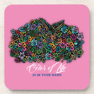 Elelgant Colour of Life Design Coaster